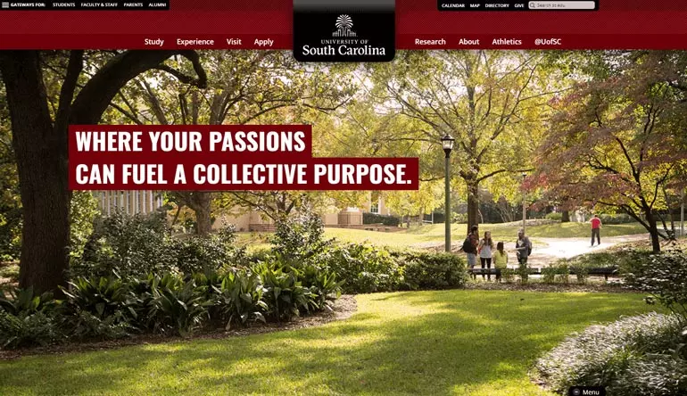 University of South Carolina boasts one of the year’s best digital marketing campaigns for its total marketing program.